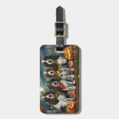 Springer Spaniel Halloween Spooky Gepäckanhänger (Vorderseite vertikal)