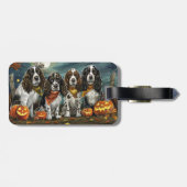 Springer Spaniel Halloween Spooky Gepäckanhänger (Rückseite horizontal)