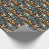 Springer Spaniel Halloween Spooky Geschenkpapier (Ecke)