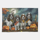 Springer Spaniel Halloween Spooky Geschirrtuch (Horizontal)