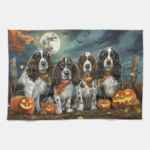 Springer Spaniel Halloween Spooky Geschirrtuch