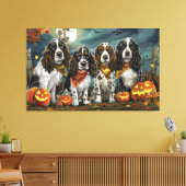 Springer Spaniel Halloween Spooky Leinwanddruck (Insitu (Wohnzimmer))