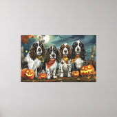 Springer Spaniel Halloween Spooky Leinwanddruck (Vorderseite)