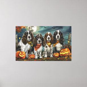 Springer Spaniel Halloween Spooky Leinwanddruck