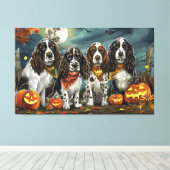 Springer Spaniel Halloween Spooky Leinwanddruck (Insitu (Holzboden))