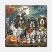 Springer Spaniel Halloween Spooky Magnet (Vorne)
