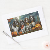 Springer Spaniel Halloween Spooky Rechteckiger Aufkleber (Umschlag)