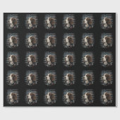 Springer Spaniel Hund Amerikanische Flagge Geschenkpapier (Flach)