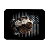 Springer Spaniel Hund Amerikanische Flagge Magnet (Horizontal)