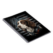 Springer Spaniel Hund Amerikanische Flagge Notizblock (Rechte Seite)
