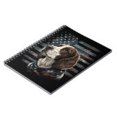 Springer Spaniel Hund Amerikanische Flagge Notizblock (Linke Seite)