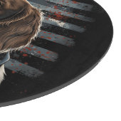 Springer Spaniel Hund Amerikanische Flagge Schneidebrett (Ecke)