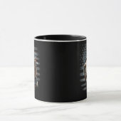 Springer Spaniel Hund Amerikanische Flagge Tasse (Zentrum)