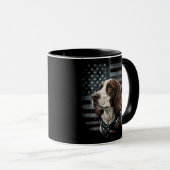 Springer Spaniel Hund Amerikanische Flagge Tasse (VorderseiteRechts)