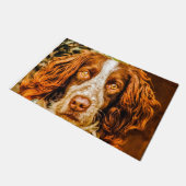 Springer Spaniel Hund. Fußmatte (Schrägansicht)