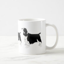 Springer Spaniel Hund Grundzucht Silhouette Black