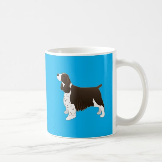 Springer Spaniel Hund Grundzucht Silhouette Brown Kaffeetasse (Rechts)