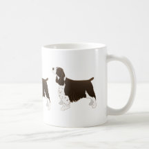 Springer Spaniel Hund Grundzucht Silhouette Brown