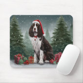 Springer Spaniel Hund in Schneeweihen Mousepad (Mit Mouse)