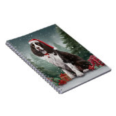 Springer Spaniel Hund in Schneeweihen Notizblock (Rechte Seite)