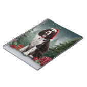 Springer Spaniel Hund in Schneeweihen Notizblock (Linke Seite)