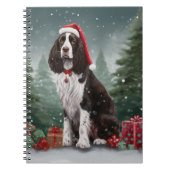 Springer Spaniel Hund in Schneeweihen Notizblock (Vorderseite)