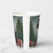 Springer Spaniel Hund in Schneeweihen Pappbecher (Links)