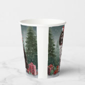 Springer Spaniel Hund in Schneeweihen Pappbecher (Rechts)