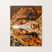 Springer Spaniel Hund Jigsaws. Puzzle (Vertikal)