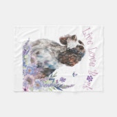Springer Spaniel Hund Mama Floral Fleecedecke (Vorderseite (Horizontal))