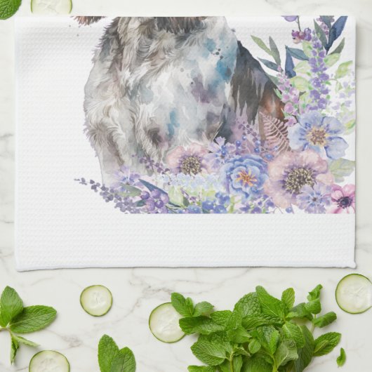 Springer Spaniel Hund Mama Floral Geschirrtuch (Gefaltet)