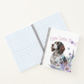 Springer Spaniel Hund Mama Floral Notizblock (Innenseite)