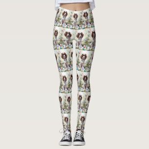 Springer Spaniel Hund mit Ostereier Urlaub Leggings