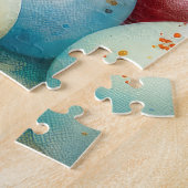 Springer Spaniel Hund mit Ostereier Urlaub Puzzle (Seite)