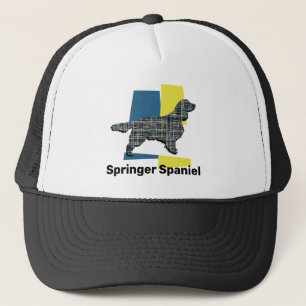 Springer Spaniel Hund Silhouette Niedlich Tricolor Truckerkappe