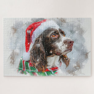 Springer Spaniel Hund Weihnachten Festlich Puzzle