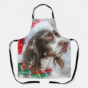 Springer Spaniel Hund Weihnachten Festlich Schürze