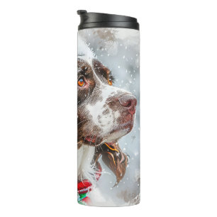 Springer Spaniel Hund Weihnachten Festlich Thermosbecher