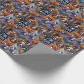 Springer Spaniel Hunde in Halloween-Kostümen Geschenkpapier (Ecke)