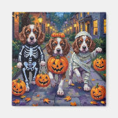 Springer Spaniel Hunde in Halloween-Kostümen Magnet (Vorne)