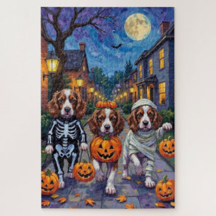 Springer Spaniel Hunde in Halloween-Kostümen Puzzle