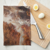 Springer Spaniel im Herbst Leaves Fall Inspiriert Geschirrtuch (Viertel Falte)