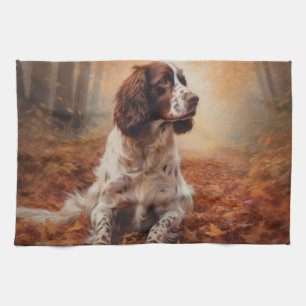 Springer Spaniel im Herbst Leaves Fall Inspiriert Geschirrtuch