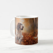 Springer Spaniel im Herbst Leaves Fall Inspiriert Kaffeetasse (Vorderseite Links)