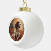 Springer Spaniel im Herbst Leaves Fall Inspiriert Keramik Kugel-Ornament (Rechts)