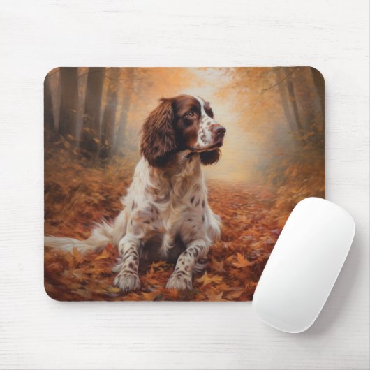 Springer Spaniel im Herbst Leaves Fall Inspiriert Mousepad (Mit Mouse)