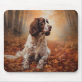 Springer Spaniel im Herbst Leaves Fall Inspiriert Mousepad (Vorne)