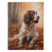 Springer Spaniel im Herbst Leaves Fall Inspiriert Notizblock (Vorderseite)