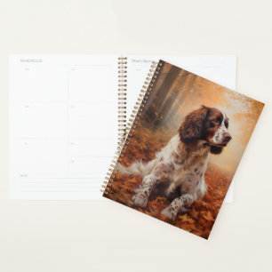 Springer Spaniel im Herbst Leaves Fall Inspiriert Planer