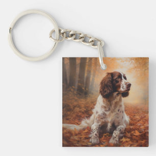 Springer Spaniel im Herbst Leaves Fall Inspiriert Schlüsselanhänger